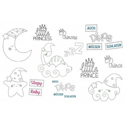 Stickserie - Sleeping Dino Friends